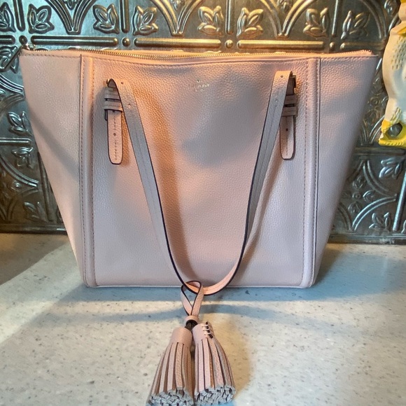 Kate Spade-Orchard Street-Maya Tote-Pebbled Leather-Light Pink-Tassels - Picture 1 of 7